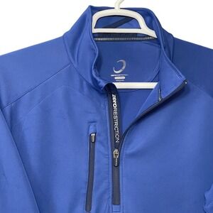 Zero Restriction Tour Series Graybar Mens Sz L 1/4 Zip Pullover Golf Performance